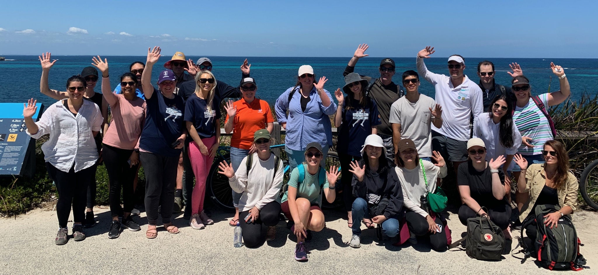 Our Alinta Energy volunteering team gather for a group photo on Rottnest Island