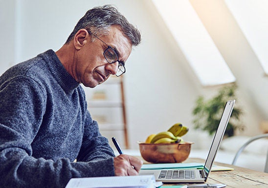 Man using laptop