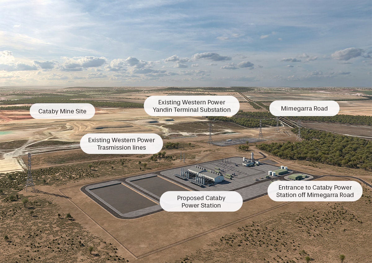 A CG concept art showing the Cataby Power Station.