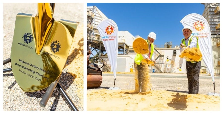 A golden-headed shovel used to turn the first sod at Wagerup