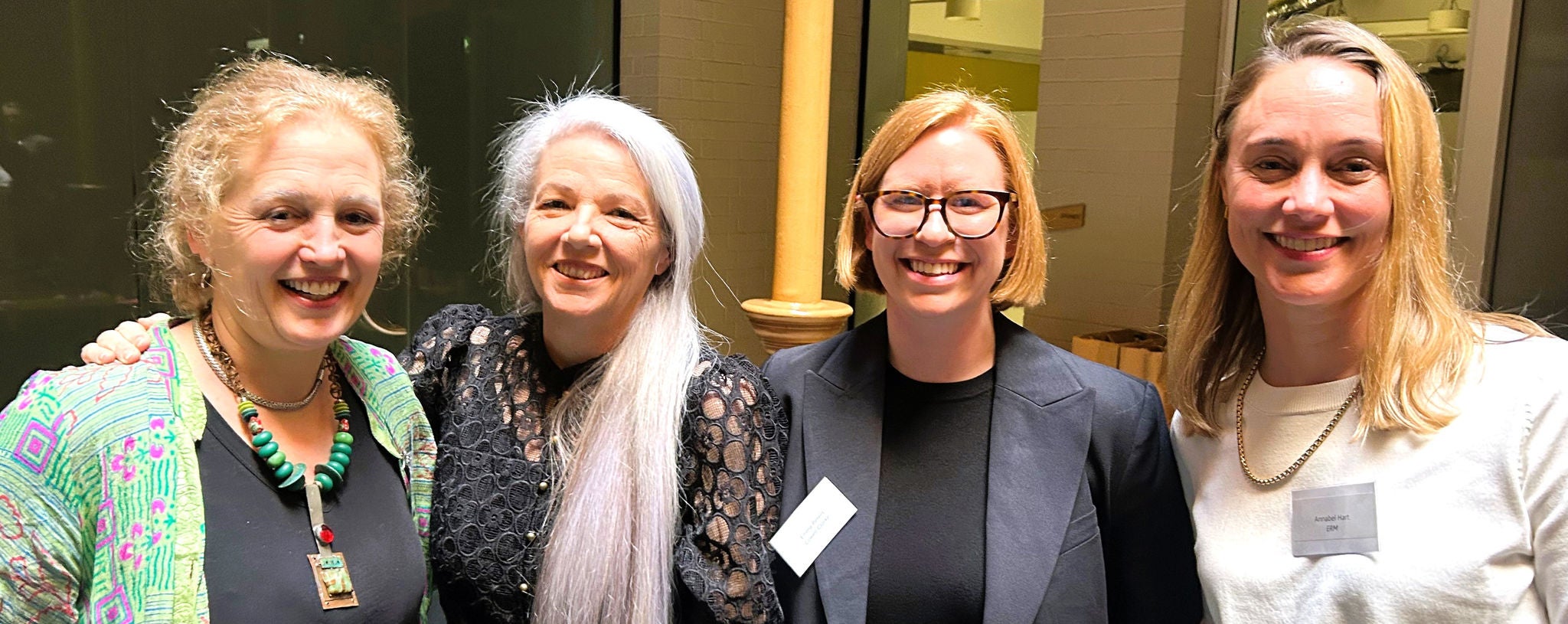 Fiona (left) pictured with Alison Rahill, Executive Officer, Australian Catholic Anti-Slavery Network; Emma Peters, ESG Director, Cowell Clarke; and  Annabel Hart, Partner, Human Rights and Responsible Sourcing, ERM.